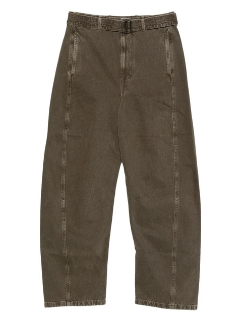 LEMAIRE belted panelled jeans - Green - zdjęcie produktu nr 1
