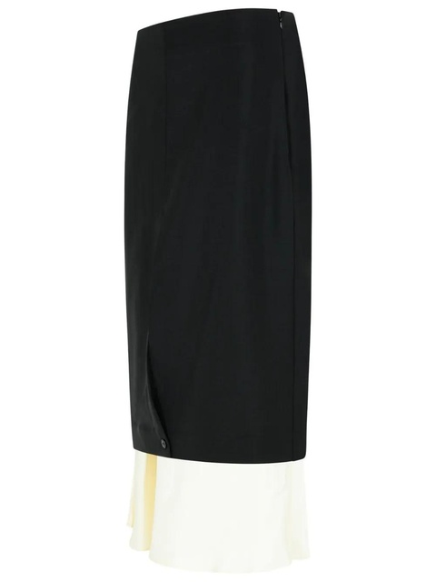 Róhe layered-hem midi skirt - Black - zdjęcie produktu nr 2