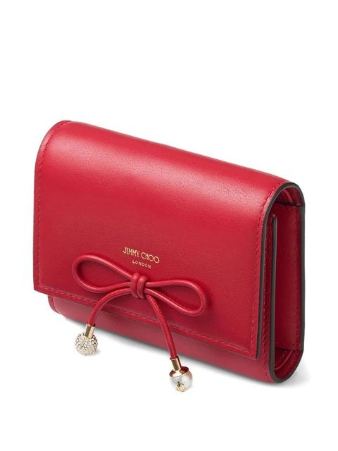 Jimmy Choo Marinda bow-detail wallet - Red - zdjęcie produktu nr 2