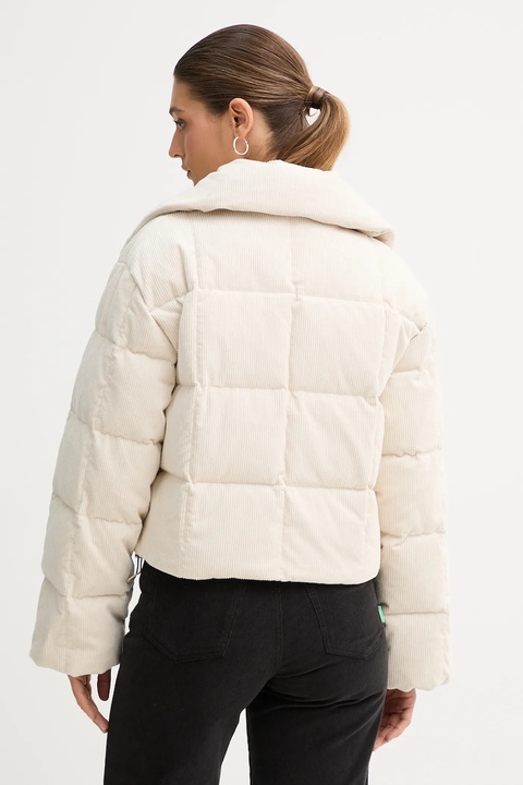 Calvin Klein Jeans kurtka sztruksowa puchowa kolor beżowy zimowa LV044D527G - zdjęcie produktu nr 2