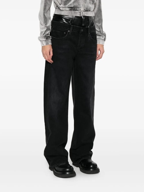 AGOLDE Elson high-waisted straight jeans - Black - zdjęcie produktu nr 1