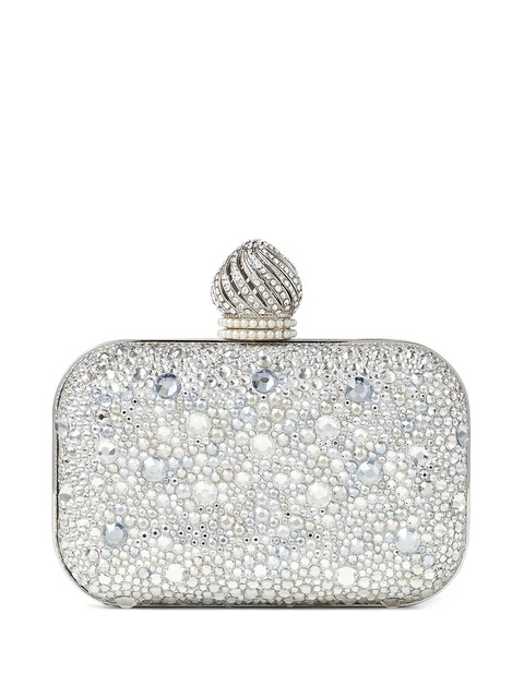 Jimmy Choo micro Cloud clutch bag - Grey - zdjęcie produktu nr 1