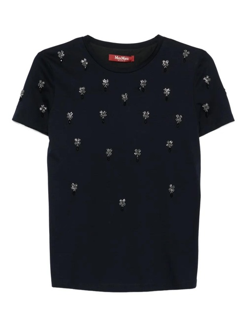 Max Mara embellished short-sleeved T-shirt - Blue - zdjęcie produktu nr 1