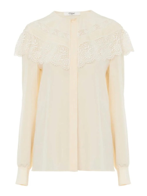 Chloé lace-trimmed blouse - White - zdjęcie produktu nr 2