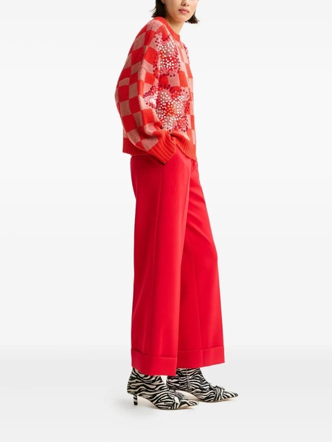 Essentiel Antwerp Inter checkerboard sweater - Red - zdjęcie produktu nr 2