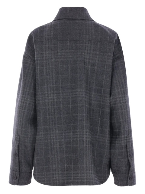 Balenciaga checked wool shirt - Grey - zdjęcie produktu nr 1