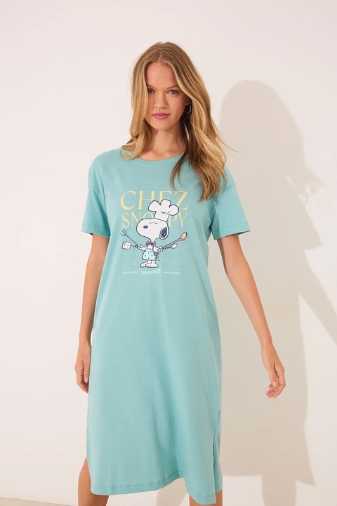 women'secret piżama bawełniana damska kolor turkusowy bawełniana 4442106 - zdjęcie produktu nr 1