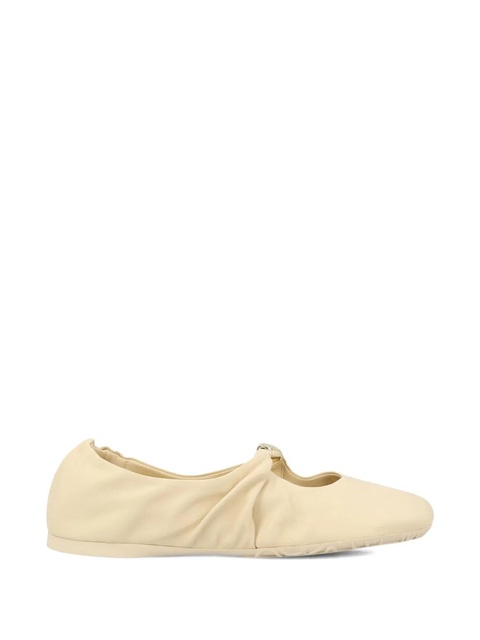 LOEWE Pebble Soft pleated knot ballet flats - Neutrals - zdjęcie produktu nr 2