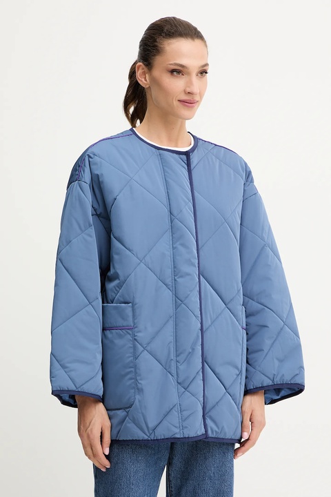 American Vintage kurtka kolor niebieski przejściowa oversize VOW16A - zdjęcie produktu nr 1