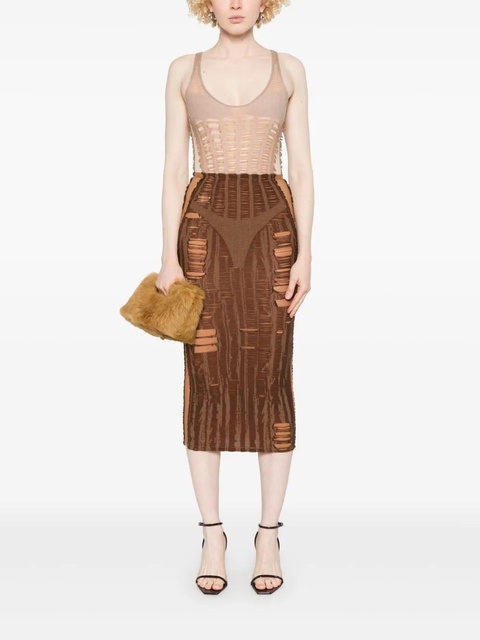 Diesel M-Calina midi skirt - Brown - zdjęcie produktu nr 2