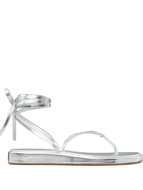 Tory Burch Capri metallic strappy sandals - Silver - zdjęcie produktu nr 1