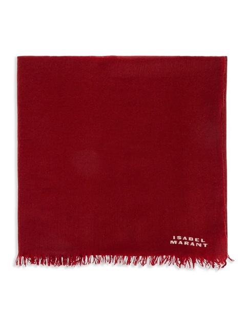 ISABEL MARANT fringed cashmere scarf - Red - zdjęcie produktu nr 1