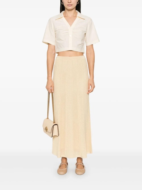SANDRO open-knit midi skirt - Gold - zdjęcie produktu nr 2