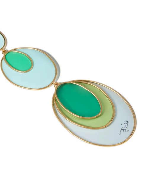 PUCCI Rombi drop earring - Red - zdjęcie produktu nr 2
