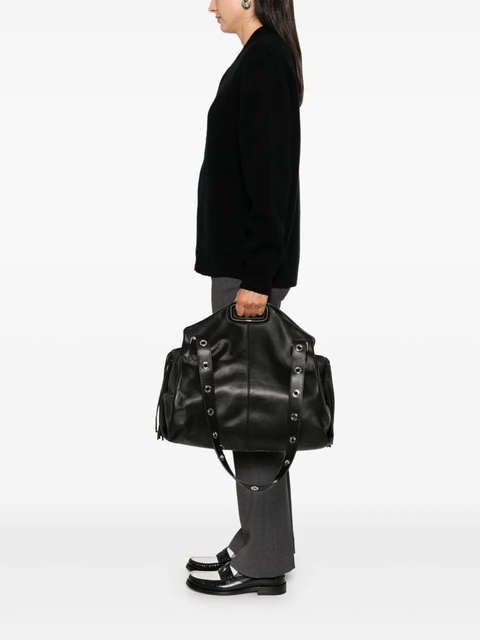Maje Miss M XL leather shoulder bag - Black - zdjęcie produktu nr 2