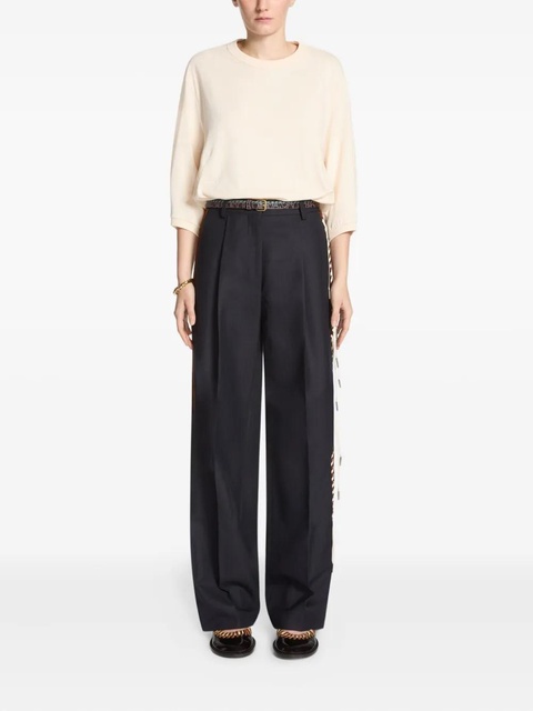 DRIES VAN NOTEN braided-embellishment leather belt - Black - zdjęcie produktu nr 2