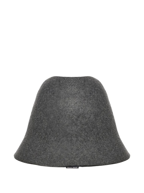 Miu Miu logo-tag hat - Grey - zdjęcie produktu nr 2
