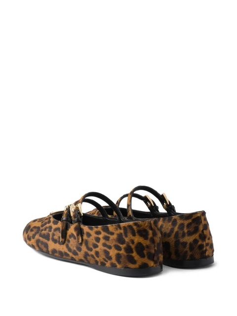 Prada leopard-print ballerina flats - Brown - zdjęcie produktu nr 2