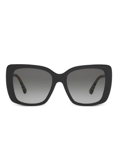 Burberry Eyewear checked square-frame sunglasses - Black - zdjęcie produktu nr 1