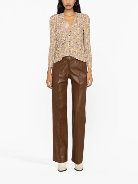 Zadig&Voltaire Tresse ruffled long-sleeve blouse - Neutrals - zdjęcie produktu nr 1