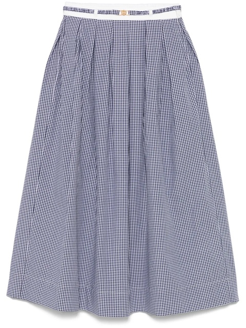 Maje gingham-pattern midi skirt - Blue - zdjęcie produktu nr 1