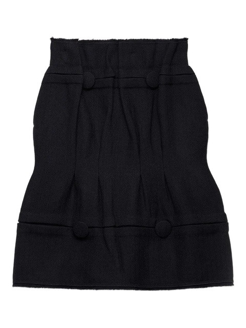 Prada chevron-pattern wool skirt - Blue - zdjęcie produktu nr 1