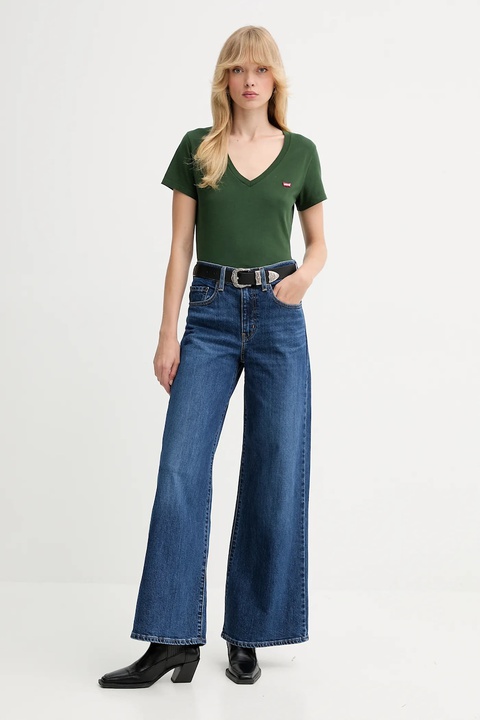 Levi's t-shirt bawełniany damski kolor zielony A3170 - zdjęcie produktu nr 2