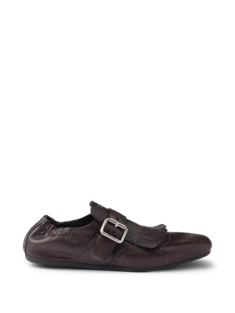 Prada fringed buckle shoes - Brown - zdjęcie produktu nr 1