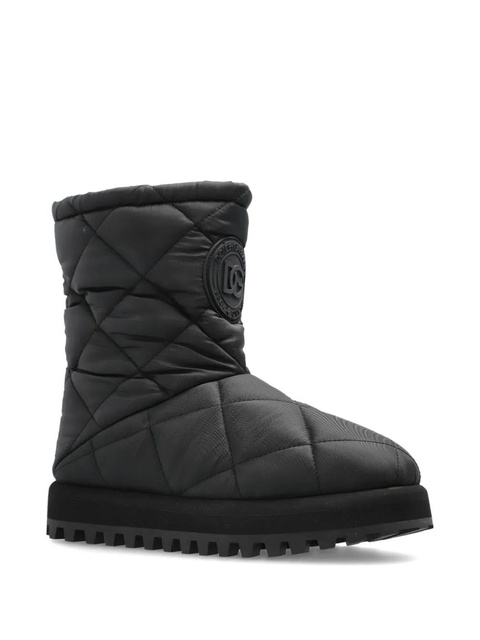 Dolce & Gabbana quilted-effect logo-detail boots - Black - zdjęcie produktu nr 2