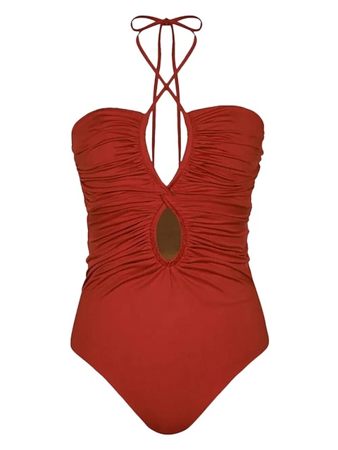 Johanna Ortiz halterneck keyhole swimsuit - Orange - zdjęcie produktu nr 1