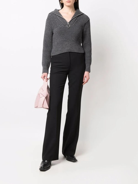 AMI Paris knitted virgin wool jumper - Grey - zdjęcie produktu nr 2