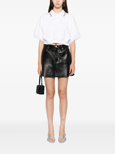 Alexander Wang logo-collar polo shirt - White - zdjęcie produktu nr 2