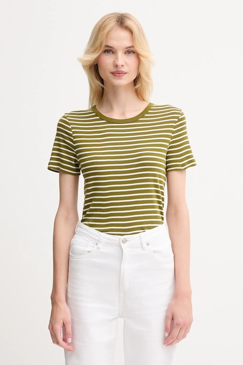 United Colors of Benetton t-shirt bawełniany damski kolor zielony 30YSE16A0 - zdjęcie produktu nr 1