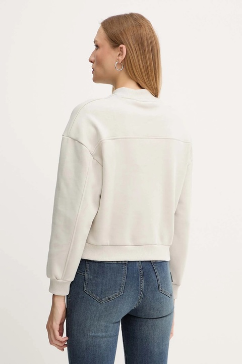Armani Exchange bluza bawełniana damska kolor beżowy z nadrukiem XW000787 AF16141 - zdjęcie produktu nr 2