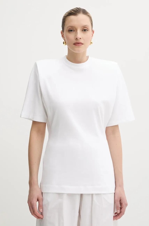 Pinko t-shirt bawełniany damski kolor biały 105217 A2M2 - zdjęcie produktu nr 1