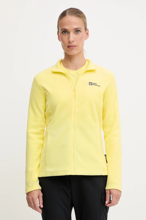 Jack Wolfskin bluza sportowa Taunus kolor żółty gładka 1711391 - zdjęcie produktu nr 1