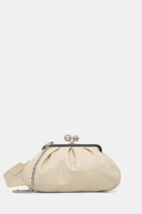 Weekend Max Mara kopertówka skórzana CUBICO kolor beżowy 2525516194600 - zdjęcie produktu nr 1