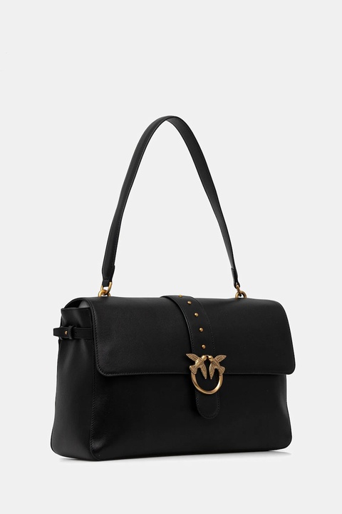 Pinko torebka skórzana kolor czarny 105067 A0QO - zdjęcie produktu nr 1