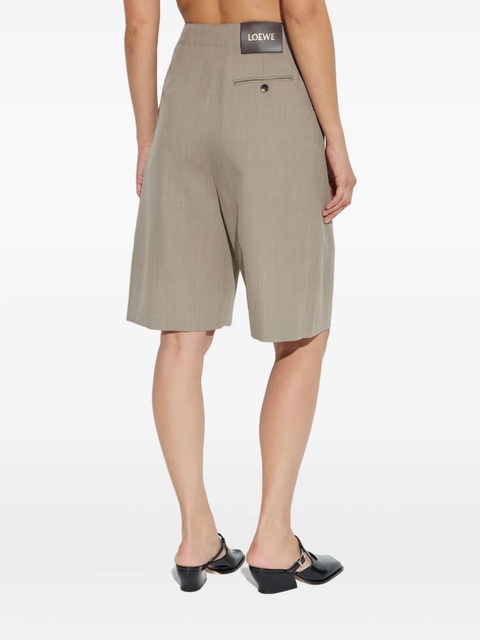 LOEWE belted pleated shorts - Neutrals - zdjęcie produktu nr 2