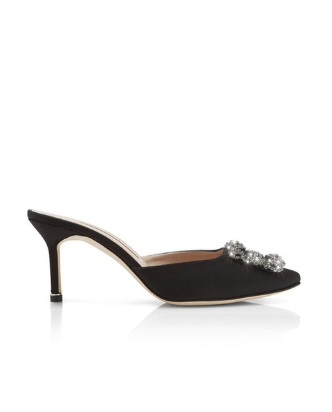MANOLO BLAHNIK - Czarne mule Hangisi - zdjęcie produktu nr 1