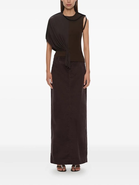 Christopher Esber corduroy maxi skirt - Brown - zdjęcie produktu nr 1