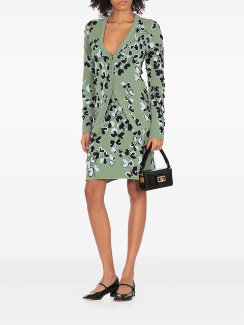 Lanvin floral-pattern buttoned cardigan - Green - zdjęcie produktu nr 2