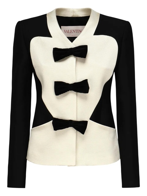Valentino Garavani Crepe Couture bow-detail blazer - Black - zdjęcie produktu nr 1