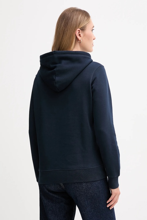 Tommy Jeans bluza damska kolor granatowy z kapturem z nadrukiem DW0DW21963 - zdjęcie produktu nr 2