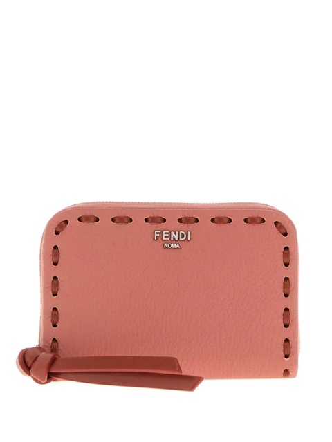 FENDI zip-around leather wallet - Red - zdjęcie produktu nr 1