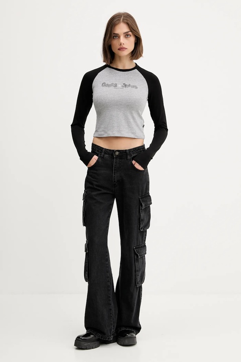Guess Jeans longsleeve dziecięcy kolor szary W5YI00 J1314 - zdjęcie produktu nr 2