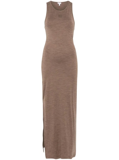 LOEWE Anagram-embroidered maxi dress - Brown - zdjęcie produktu nr 1
