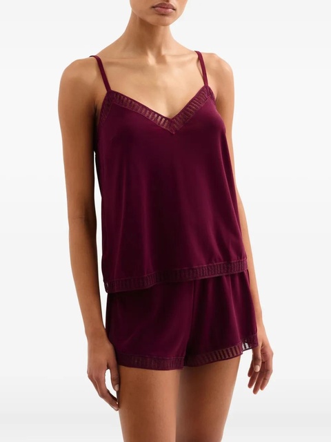 ERES lace-trimmed camisole set - Purple - zdjęcie produktu nr 1