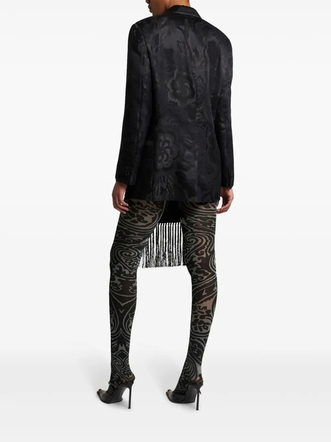 ETRO fringed jacquard blazer - Black - zdjęcie produktu nr 2