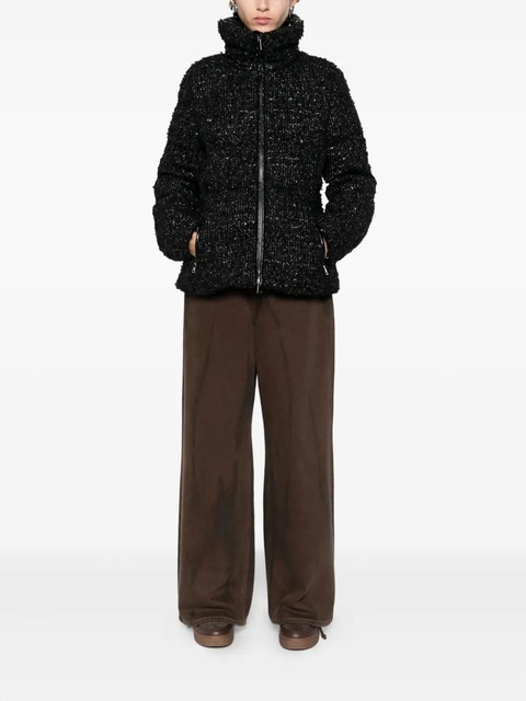 Moncler zip-fastening tweed jacket - Black - zdjęcie produktu nr 2